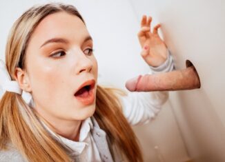 Busty College Babe Finds Campus Gloryhole