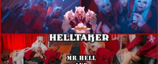 Helltaker Mr Hell fucked 3 Cerbers Orgy