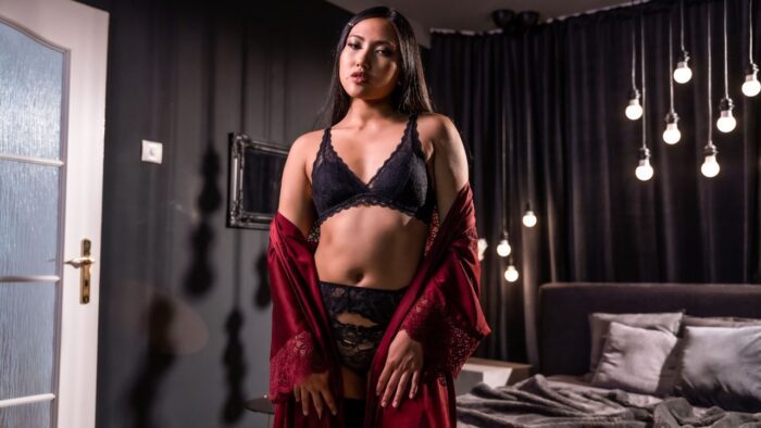 may thai asian seduction in lace lingerie