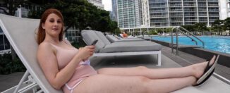 Bess Breast Poolside to Miami Penthouse POV