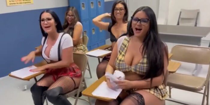 Alexas Morgan, Yesy Naya, Audrey Shanice Schoolgirls Fucks The Professor