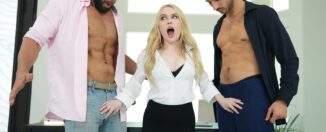 petite blonde social media tutor haley spades turns latest lesson into dp threesome