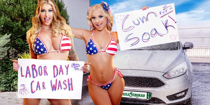 lolly dames venus rivers car wash duo shake tits and score big