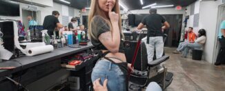 lucky anne at the barbershop