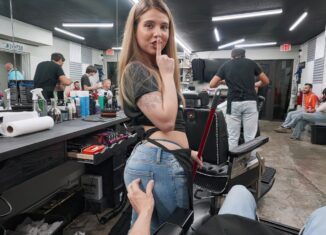 lucky anne at the barbershop