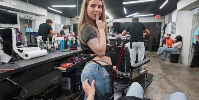 lucky anne at the barbershop