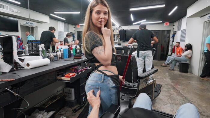 lucky anne at the barbershop