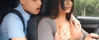 Latina Stepmom Esperanza Gomez Fucks Her Stepson in The Car