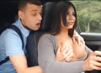 Latina Stepmom Esperanza Gomez Fucks Her Stepson in The Car