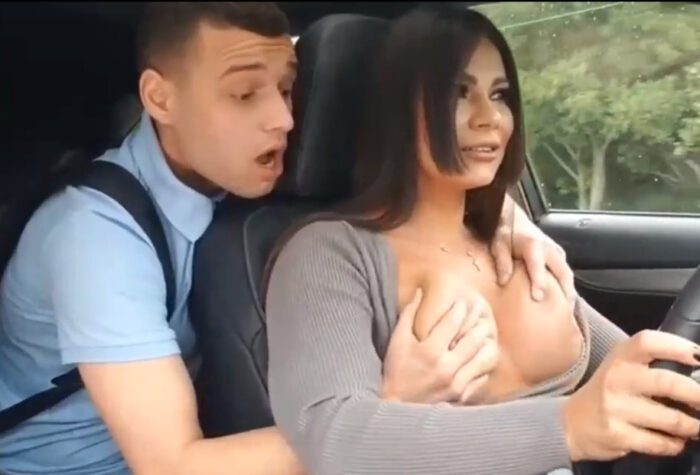 Latina Stepmom Esperanza Gomez Fucks Her Stepson in The Car