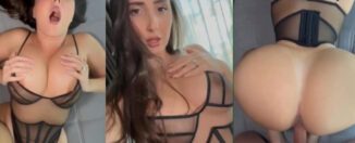 Isabelle Eleanore Black Lingerie Big Facial Sextape