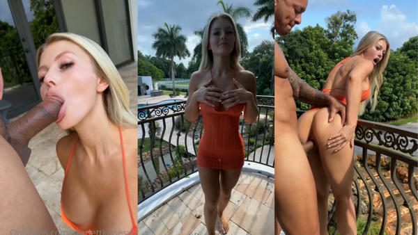 ScarlettKissesXO Balcony Sextape