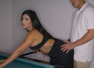 Sara Retali Slamming Sara’s Holes on the Pool Table