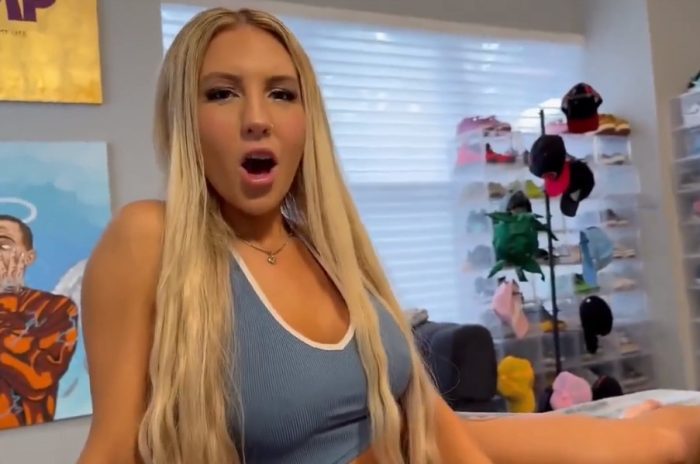 Sarah Harlow Busty Blonde Bedroom Sextape