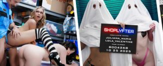shoplyfter juliana marie lola valentine their ghost sheets wont hide their tits much longer