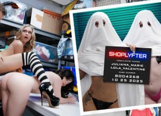 shoplyfter juliana marie lola valentine their ghost sheets wont hide their tits much longer