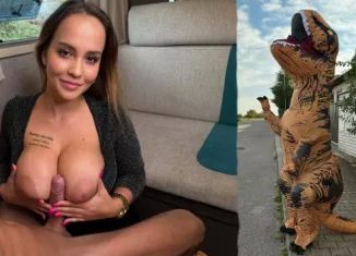 bangvan jennifer mendez sweaty animator in dino suit gets seduced by jennifer xmoviesforyou 6a0fac9c6fed8